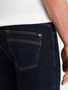 Ombre Clothing Pánske džínsové šortky so zahrnutými nohavicami Ombre Clothing