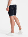 Ombre Clothing Pánske džínsové šortky so zahrnutými nohavicami Ombre Clothing