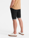 Ombre Clothing Pánske džínsové šortky so zahrnutými nohavicami Ombre Clothing