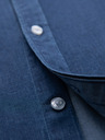 Ombre Clothing Pánska džínsová košeľa s lyocellom a výšivkou na hrudi Ombre Clothing