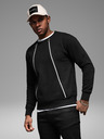 Ombre Clothing Praná pánska mikina s ozdobným prešitím pri výstrihu Ombre Clothing