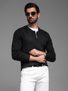 Ombre Clothing Pánsky pletený sveter so štruktúrovanými bodkami Ombre Clothing