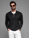 Ombre Clothing Pánsky pletený sveter so štruktúrovanými bodkami Ombre Clothing