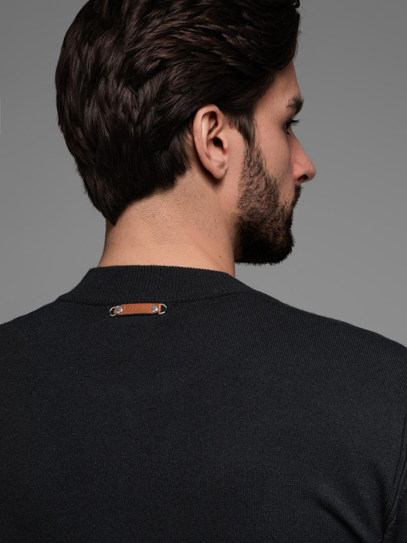 Ombre Clothing Pánsky pletený sveter so štruktúrovanými bodkami Ombre Clothing