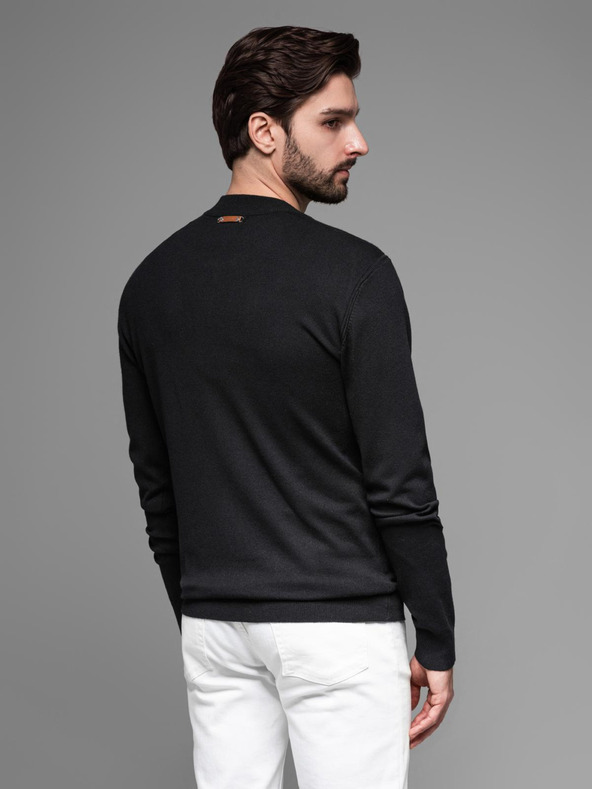 Ombre Clothing Pánsky pletený sveter so štruktúrovanými bodkami Ombre Clothing