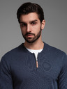 Ombre Clothing Pánsky pletený sveter so štruktúrovanými bodkami Ombre Clothing