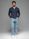 Ombre Clothing Pánsky pletený sveter so štruktúrovanými bodkami Ombre Clothing