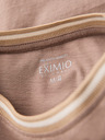 Ombre Clothing Pánske bavlnené tričko s dlhým rukávom, pruhovaným výstrihom do U a výšivkou Ombre Clothing