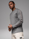 Ombre Clothing Pánske bavlnené tričko s dlhým rukávom a lemovaním a potlačou na hrudi Ombre Clothing