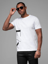 Ombre Clothing Pánske tričko z bavlneného žerzeja s veľkým nápisom na boku Ombre Clothing