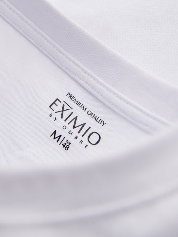 Ombre Clothing Pánske tričko z bavlneného žerzeja s veľkým nápisom na boku Ombre Clothing