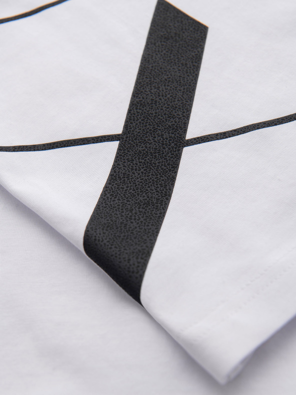 Ombre Clothing Pánske tričko z bavlneného žerzeja s veľkým nápisom na boku Ombre Clothing