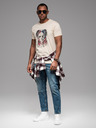 Ombre Clothing Pánske bavlnené tričko s potlačou Ombre Clothing