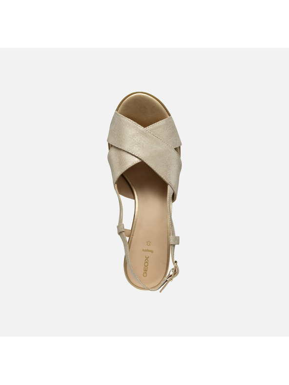 Geox Zlaté dámske sandále Geox Aurely 50