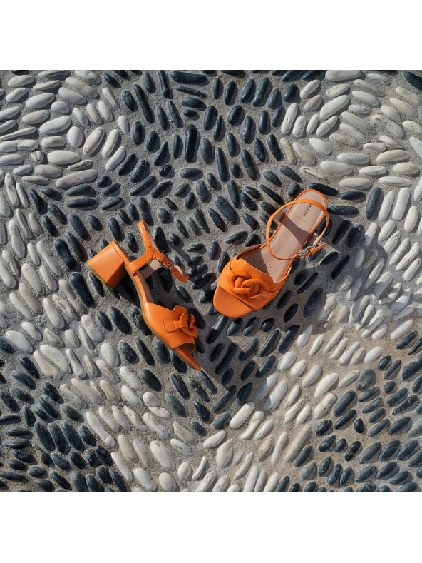 Geox Oranžové dámske sandále Geox New Eraklia 50 T