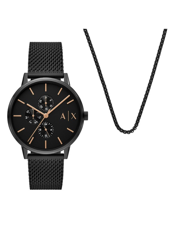 Armani Exchange Darčeková sada hodiniek a náramku Armani Exchange CAYDE AX7162SET