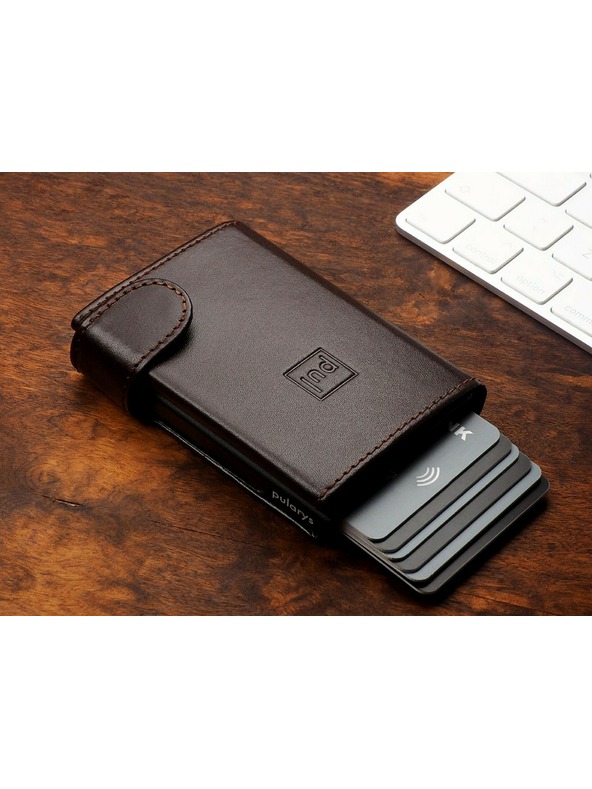 Pularys Pánska kožená peňaženka Pularys Solo hnedá