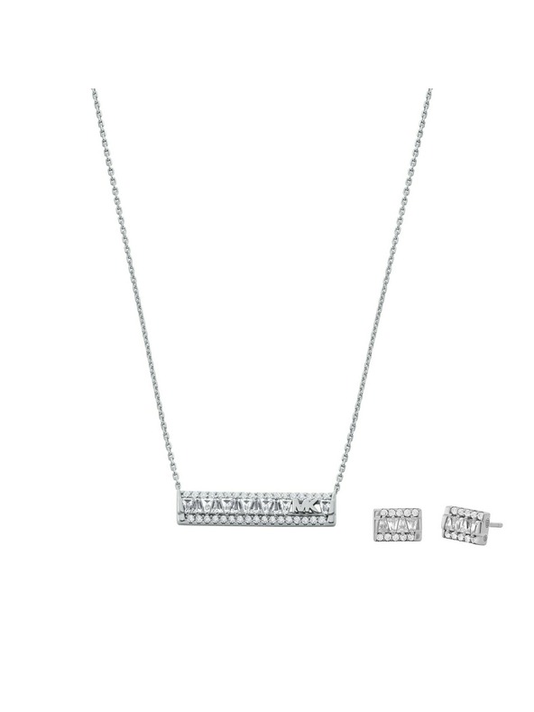 Michael Kors Dámsky strieborný náhrdelník Michael Kors MKC1688SET
