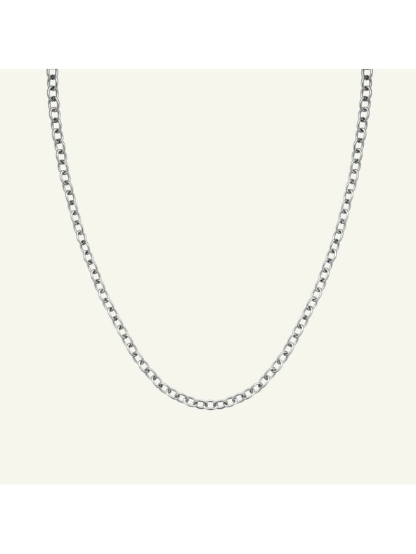 Rosefield Rosefield náhrdelník striebornej farby Oval Chainlink JNOCS-J627
