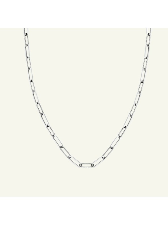 Rosefield Rosefield náhrdelník striebornej farby Hammered Chain JNHCS-J629