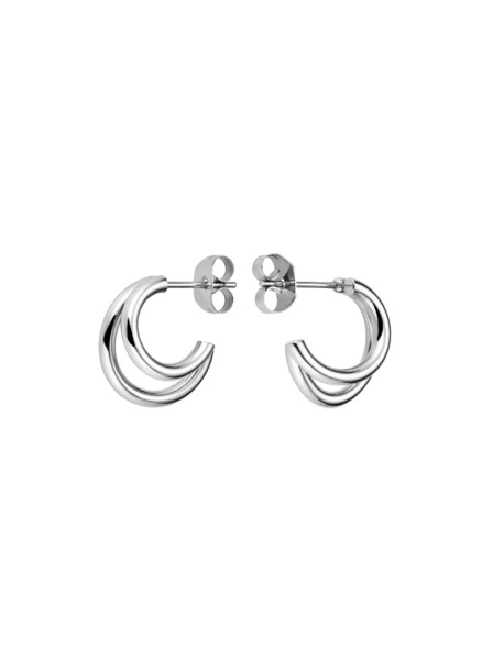 Rosefield Rosefield náušnice striebornej farby Double Hoops JEDHS-J576