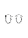 Rosefield Rosefield náušnice striebornej farby Twisted Hoops JETHS-J578