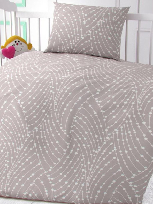 Kvalitex Bavlnené obliečky do postieľky Astra sivá