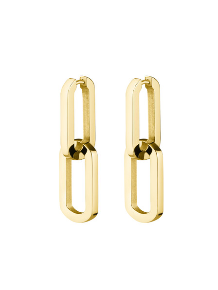 Rosefield Rosefield pozlátené náušnice Dual Hoops JEDHG-J585