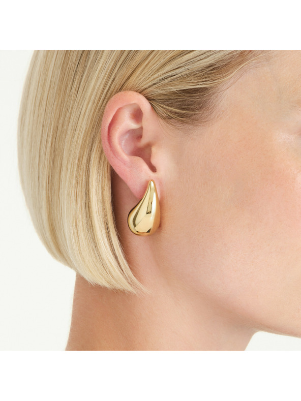 Rosefield Pozlátené dámske náušnice Rosefield JETDG-J929