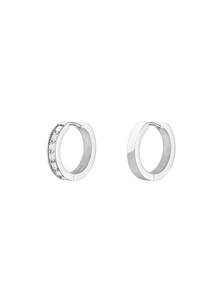 Rosefield Rosefield náušnice striebornej farby Crystal Hoops JECHS-J572