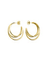 Rosefield Rosefield náušnice zlatej farby Triple Hoops JETHG-J573