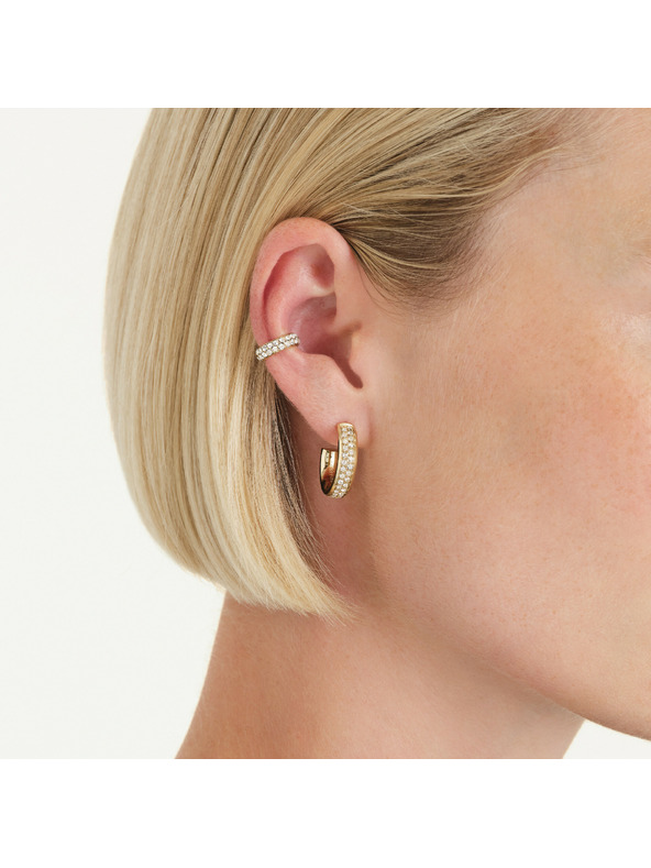 Rosefield Pozlátené dámske náušnice Rosefield JESEG-J901