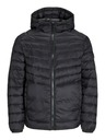 Jack & Jones Jack & Jones Pánska čierna prešívaná bunda