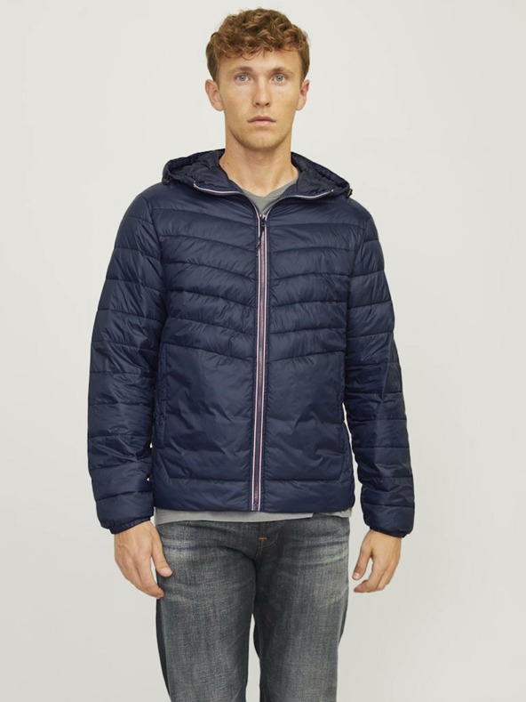 Jack & Jones Jack & Jones Pánska tmavomodrá prešívaná bunda