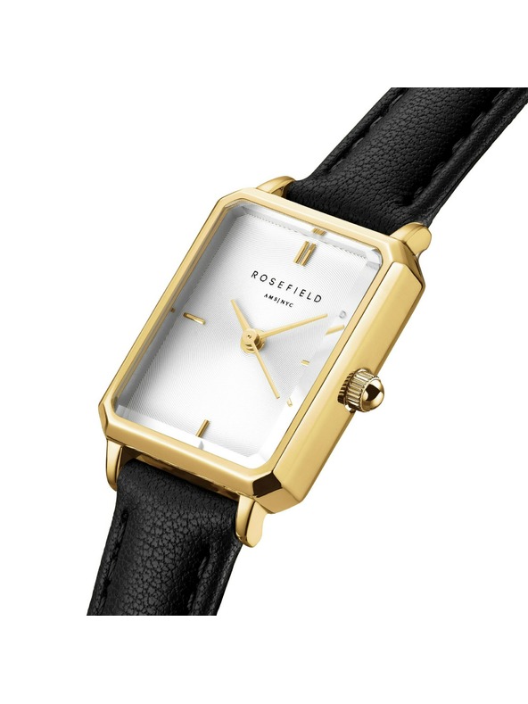 Rosefield Dámske hodinky Rosefield Octagon XS Black Leather OWBLG-O84