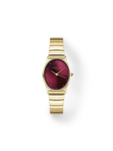 Rosefield Dámske hodinky Rosefield Oval Burgundy OVGSG-OV15