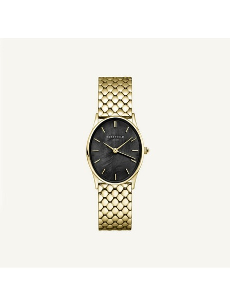 Rosefield Dámske hodinky Rosefield Oval Black Gold OBGSG-OV14