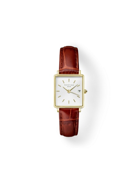 Rosefield Dámske hodinky Rosefield Boxy XS Brown Leather QWBLG-Q55