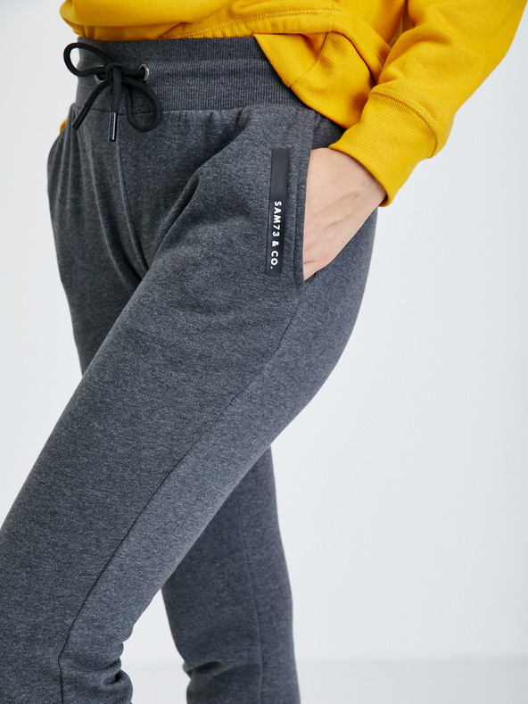 Sam 73 Tmavosivé dámske opálené tepláky SAM 73 Rindi