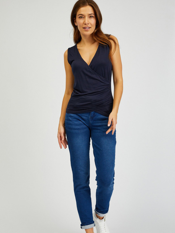 Sam 73 Tmavomodré dámske základné tielko SAM73 Lupus