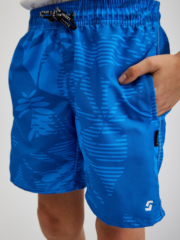 Sam 73 Modré chlapčenské vzorované plavky SAM73 Sanjeev