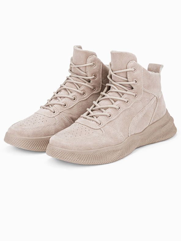 Ombre Clothing Béžové pánske zimné topánky T380