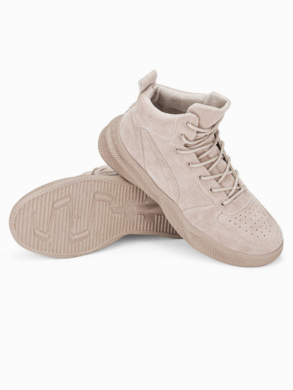 Ombre Clothing Béžové pánske zimné topánky T380