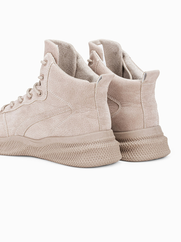 Ombre Clothing Béžové pánske zimné topánky T380