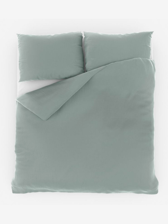 Kvalitex Francúzske mušelínové posteľné obliečky 200x200, 70x90cm svetlozelené Kvalitex