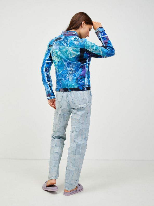 Orientique Modrá dámska vzorovaná džínsová bunda Orientique Jacket