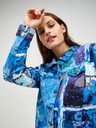 Orientique Modrá dámska vzorovaná džínsová bunda Orientique Jacket