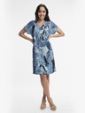 Orientique Modré dámske vzorované obojstranné šaty Orientique Agios