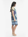 Orientique Modré dámske vzorované obojstranné šaty Orientique Agios
