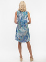 Orientique Modré dámske obojstranné vzorované šaty Orientique